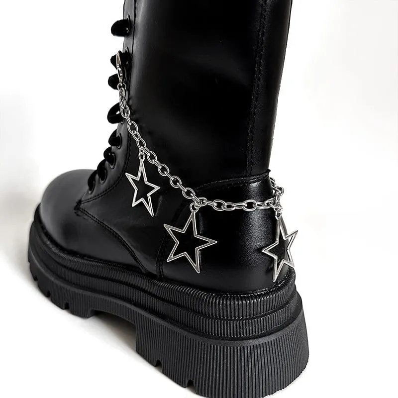 Unisex Punk Stern Anhänger Stiefelkette Schuhaccessoires