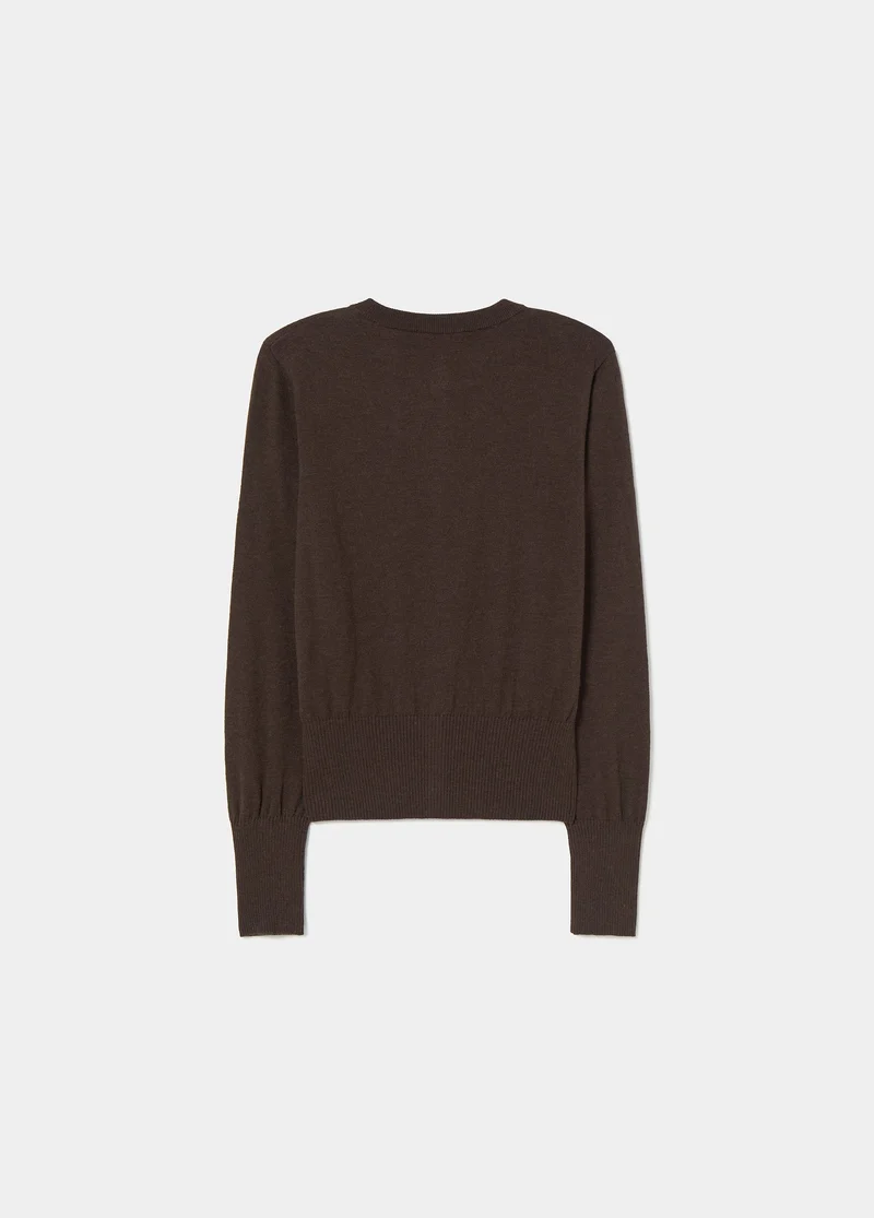 Buttoned knit jacket