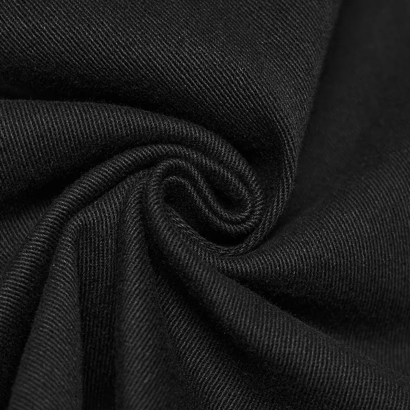 Punk-Hose für Herren mit Schnallenriemen und Patchwork-Muster