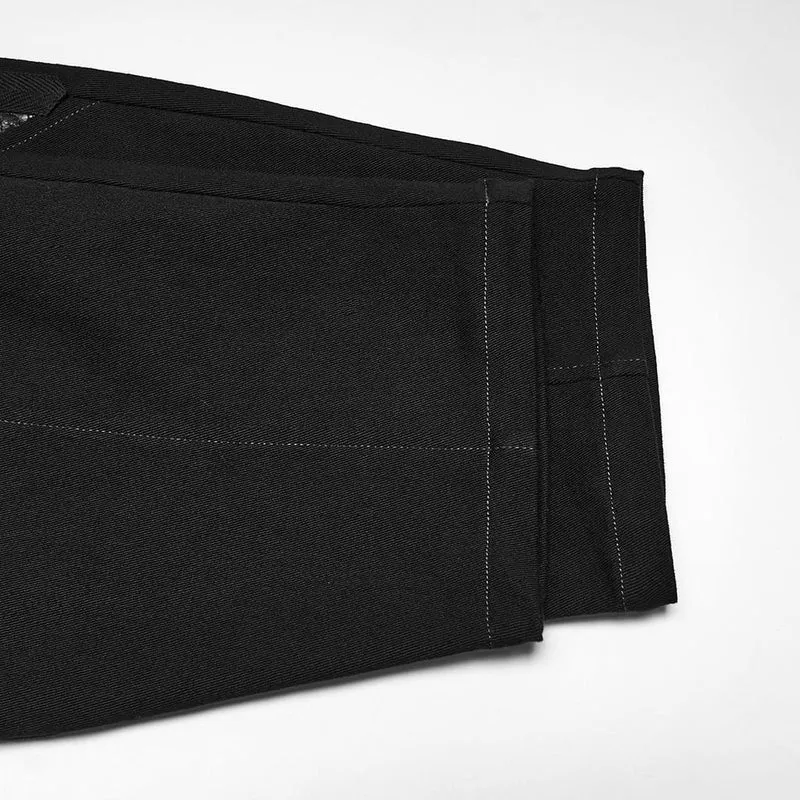 Punk-Stepphose für Herren mit Nieten und Patchwork-Design