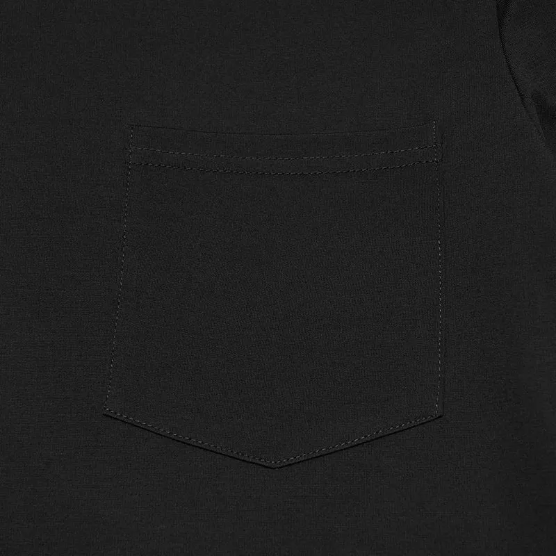 Punk-Herren-Langarmshirt mit geprägten Nieten, Reißverschluss, Rundhalsausschnitt.