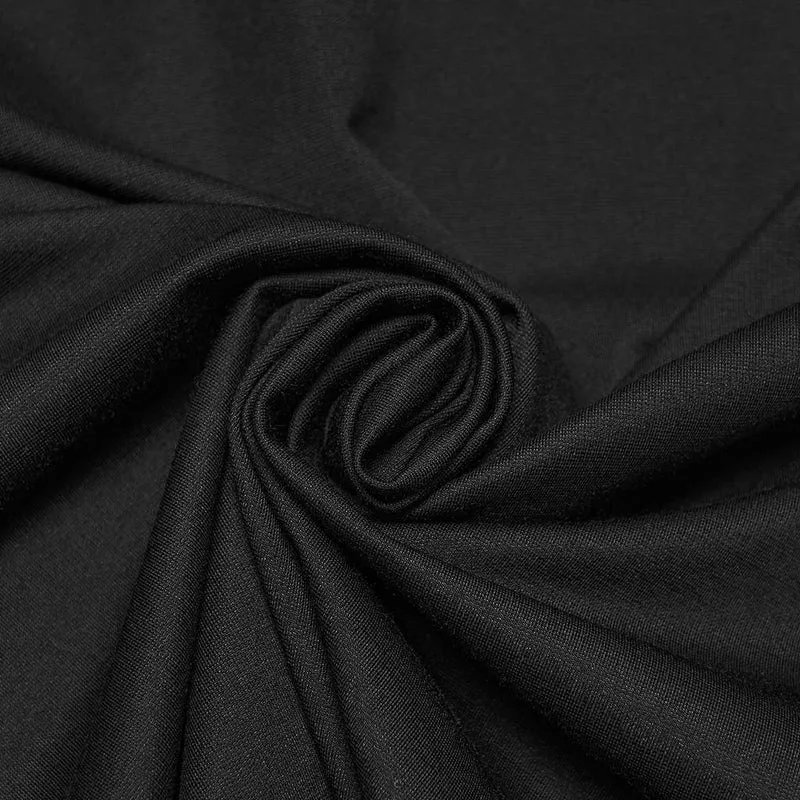Punk-Herren-Langarmshirt mit Schnürung, Reißverschluss und Rollkragen