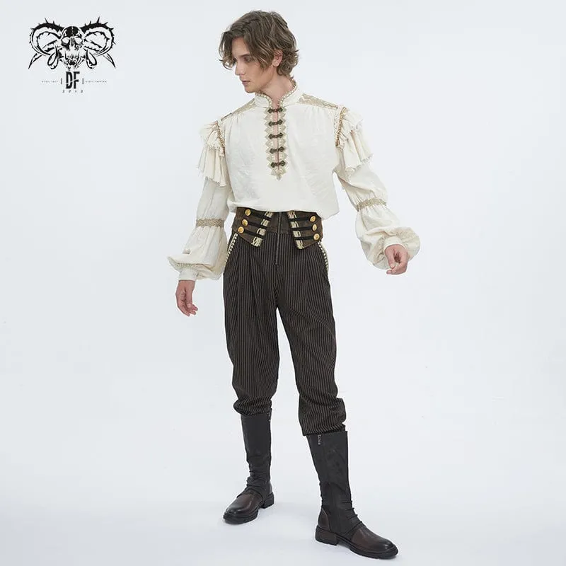 Herren-Gothic-Hose aus Kunstleder mit Splice-Streifen