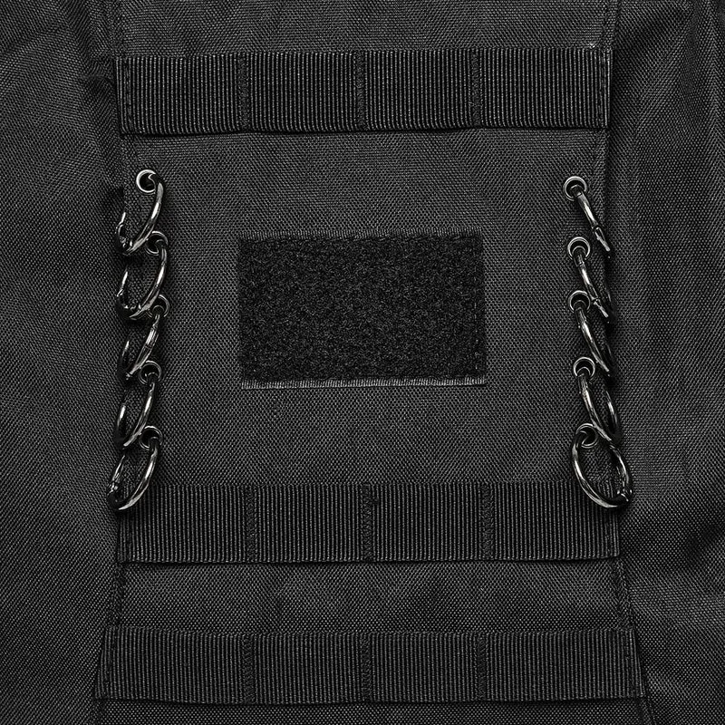 Taktischer Rucksack für Herren mit Cyberpunk-Totenkopf-Kreuzringschnalle