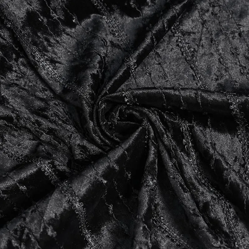 Gothic-Umhang für Damen mit floralem Feder- und Spitzenbesatz, Kapuze und langem Design