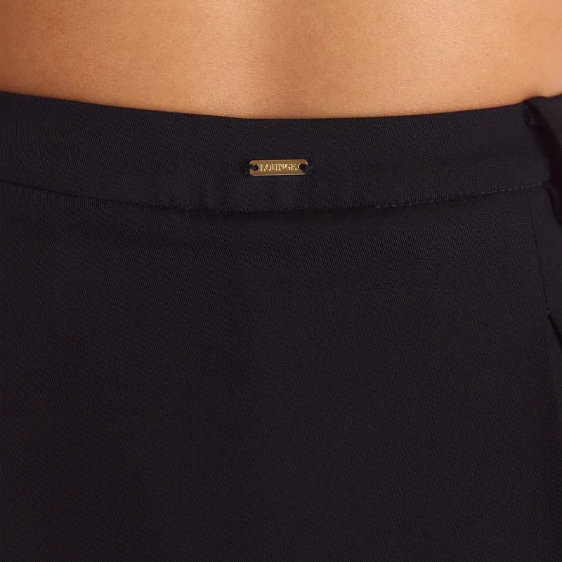 Falten-Skort - Schwarz