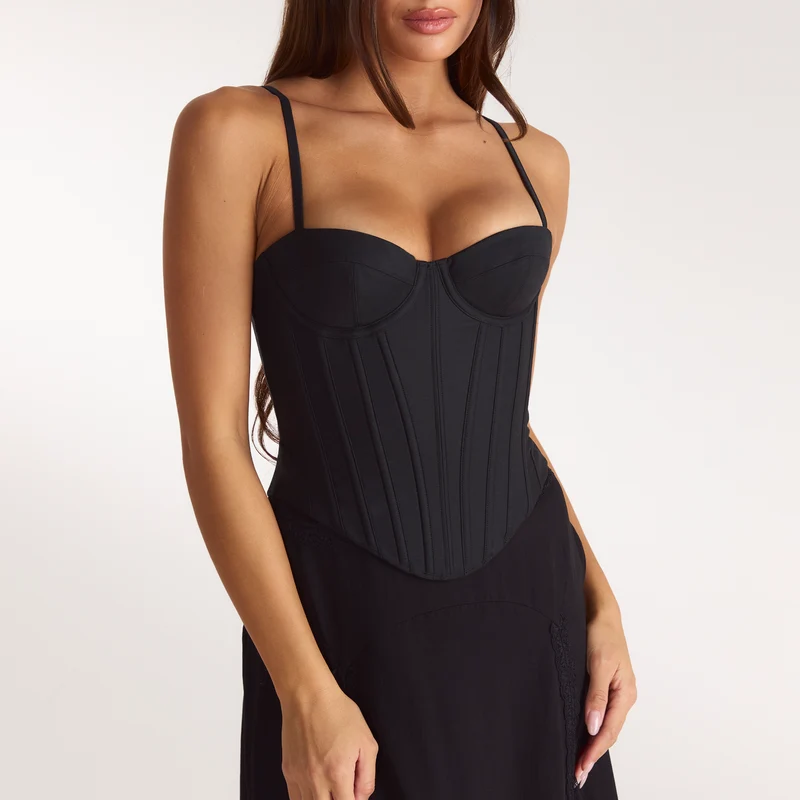 Sculpt Korsett-Top - Schwarz