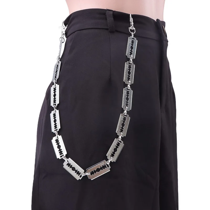Unisex Punk Dekorative Rasierklingen-Taillenkette