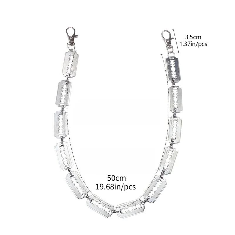 Unisex Punk Dekorative Rasierklingen-Taillenkette
