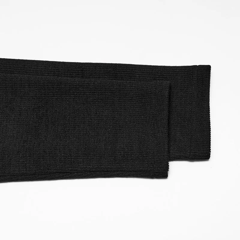 Punk-Herren-Langarmshirt mit Nieten, Ösen, Reißverschluss und Stehkragen