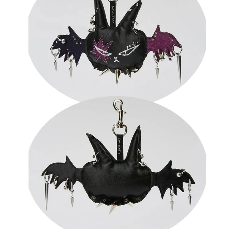 Unisex Punk-Taschenanhänger mit geflügelter Katze
