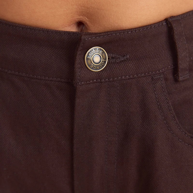 Denim Gerade-Jeans - Schokolade