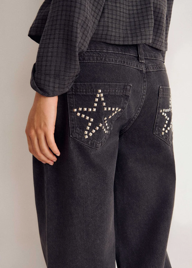 Denim with star studs