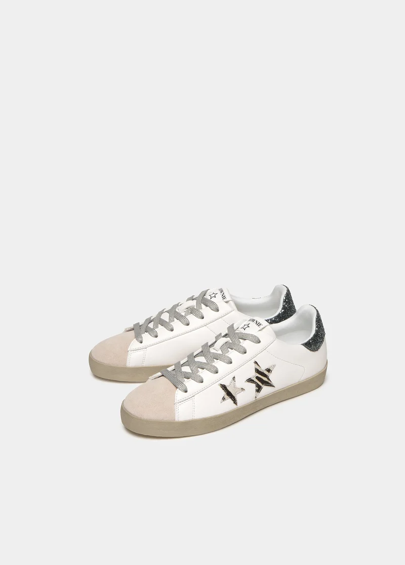 Glitter animal-print sneaker