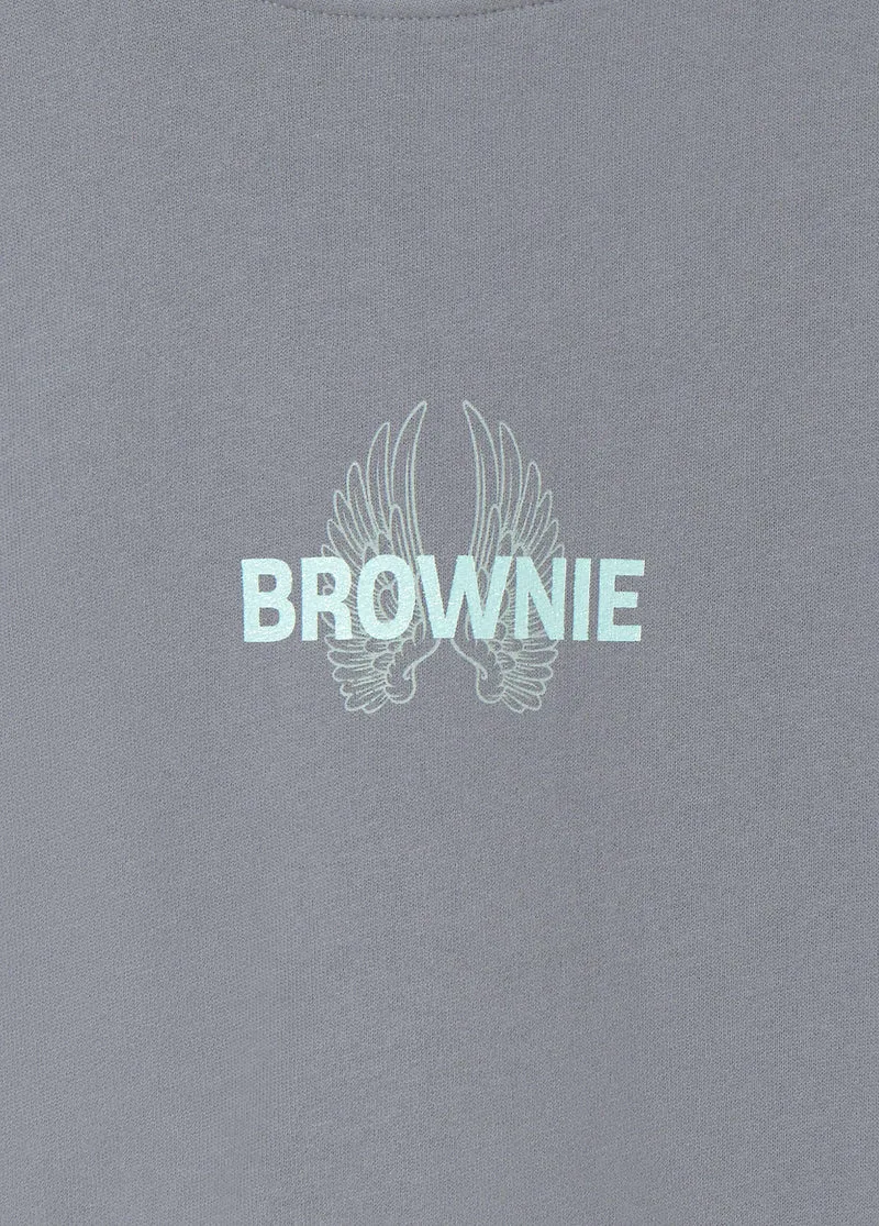 Glitter wings print sweatshirt