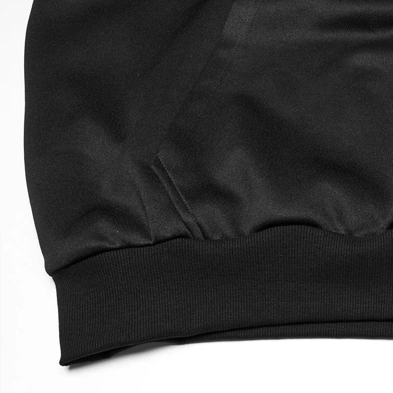 Punk-Hoodies mit Stehkragen und gepanzerten Patches für Herren