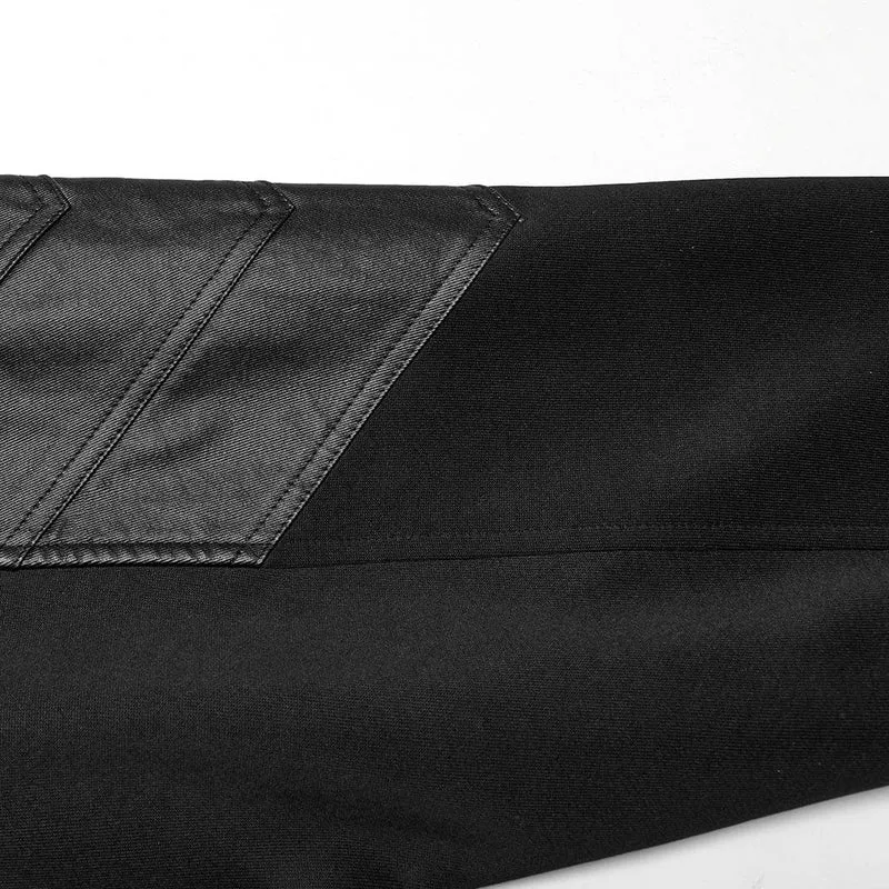 Punk-Hoodies mit Stehkragen und gepanzerten Patches für Herren