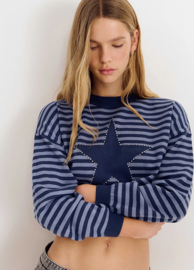 Star-striped sweater