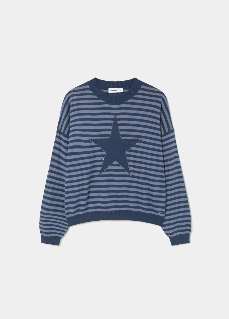 Star-striped sweater