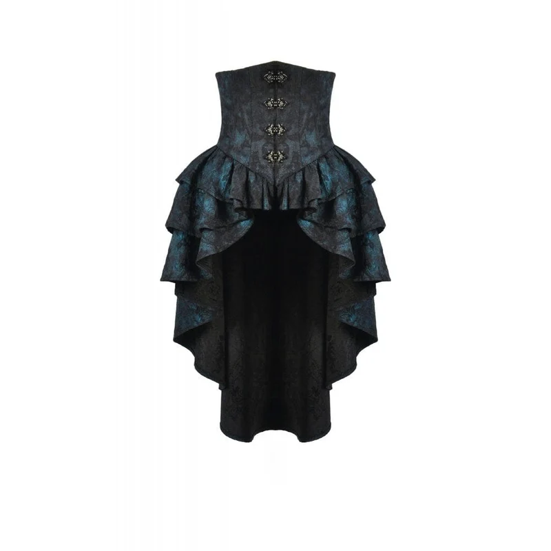 Gothic-Rock mit unregelmäßigem Saum und Schnalle für Damen