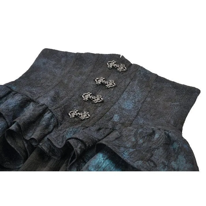 Gothic-Rock mit unregelmäßigem Saum und Schnalle für Damen