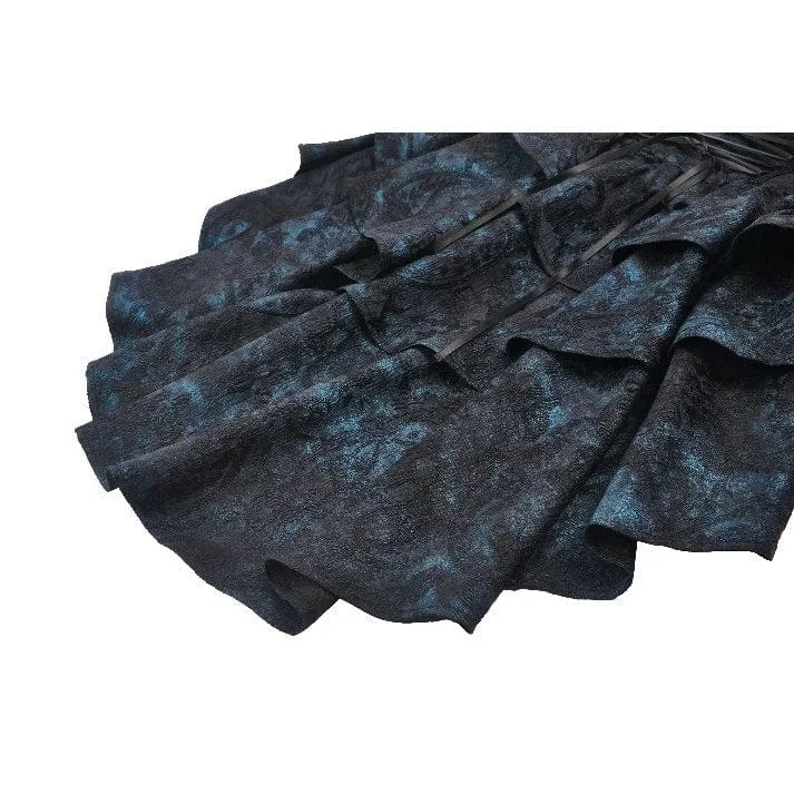 Gothic-Rock mit unregelmäßigem Saum und Schnalle für Damen