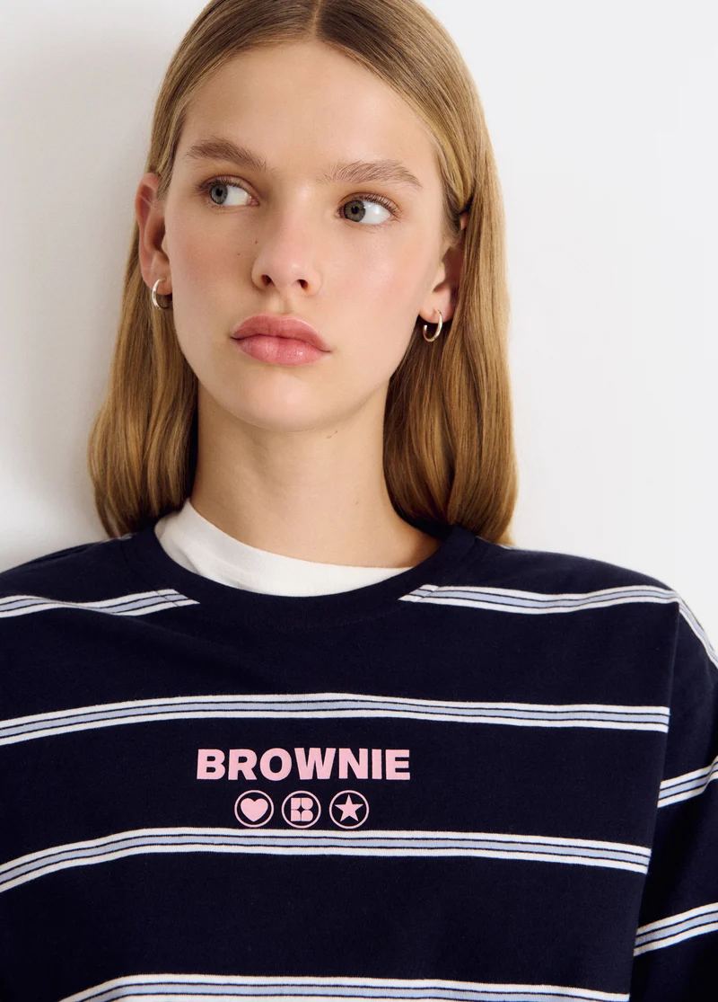 Soft-touch striped T-shirt