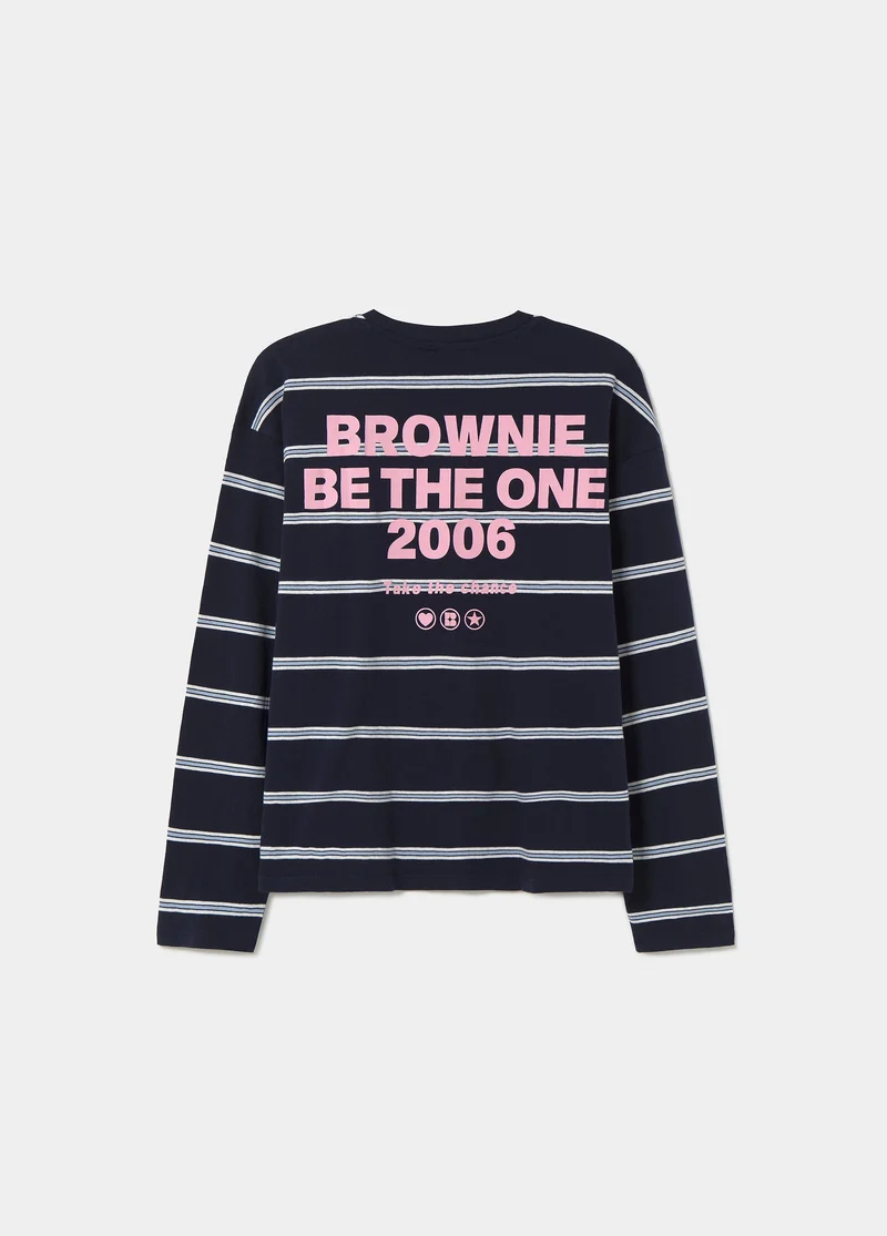 Soft-touch striped T-shirt