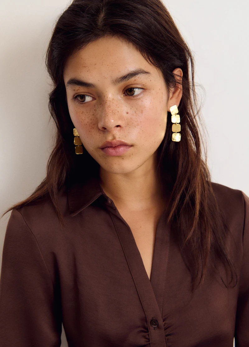 Square drop earrings