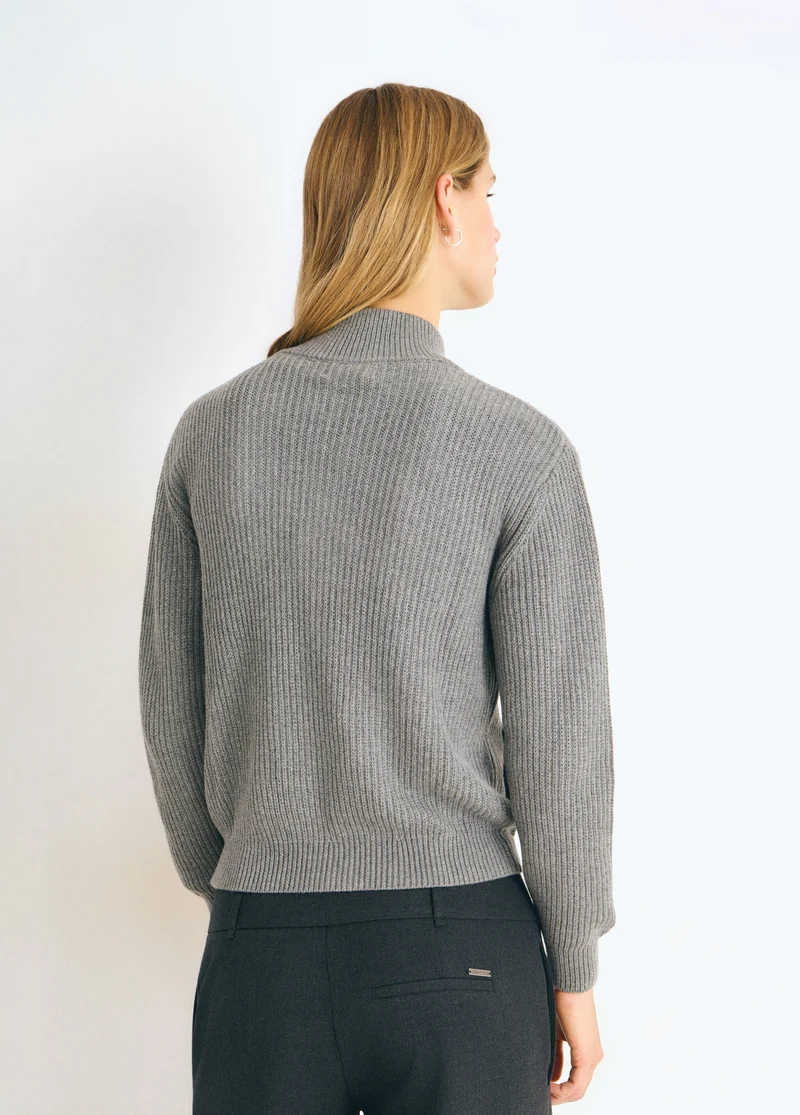 Logo knit jacket