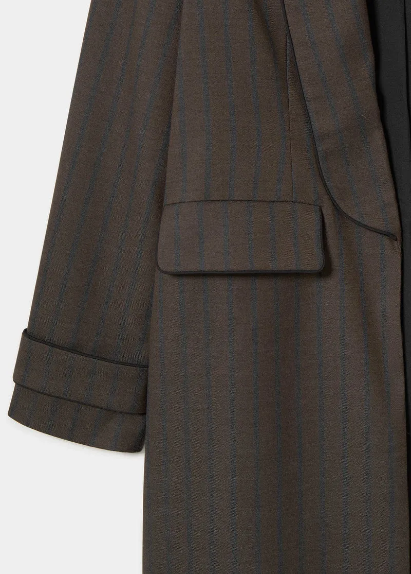 Long striped vest coat