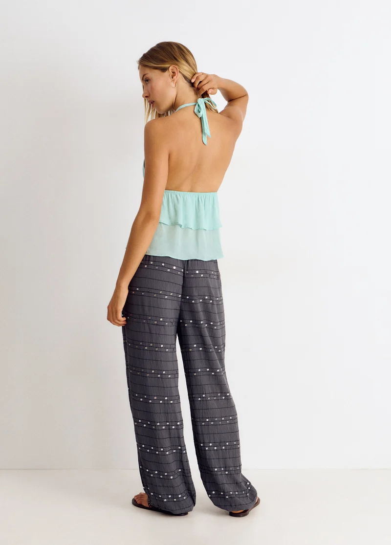 Sequin harem pants