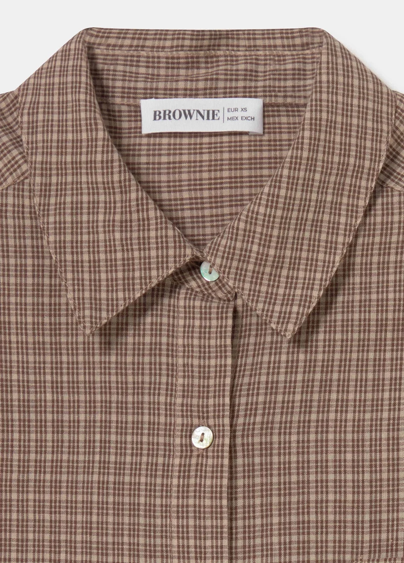 Cropped plaid blouse