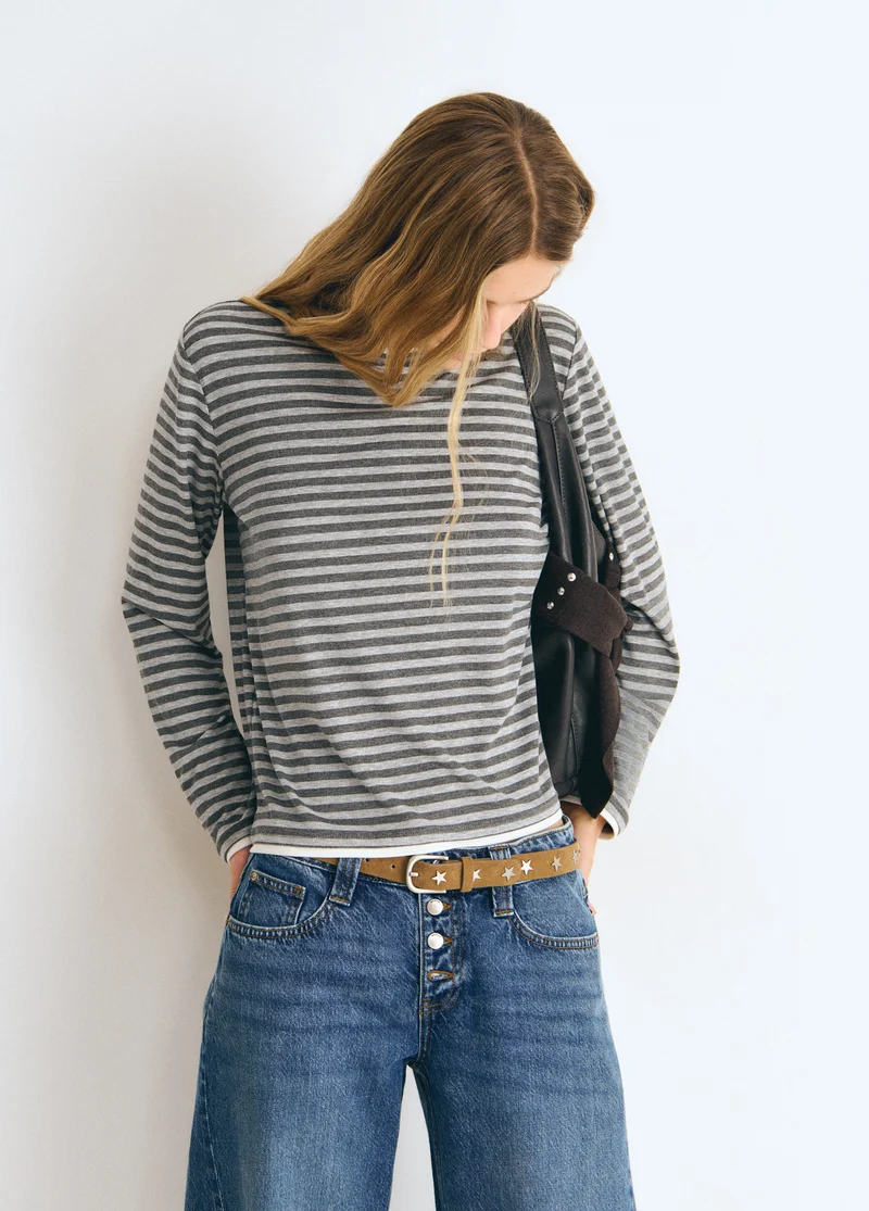 Viscose striped T-shirt