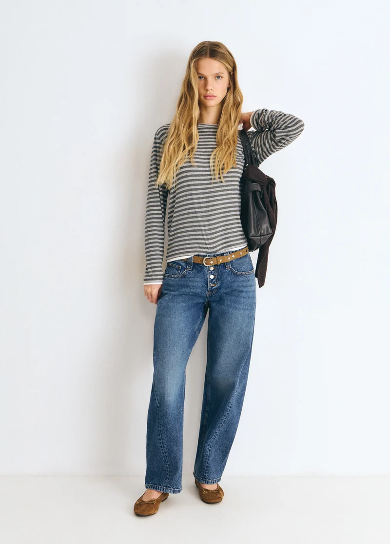 Viscose striped T-shirt