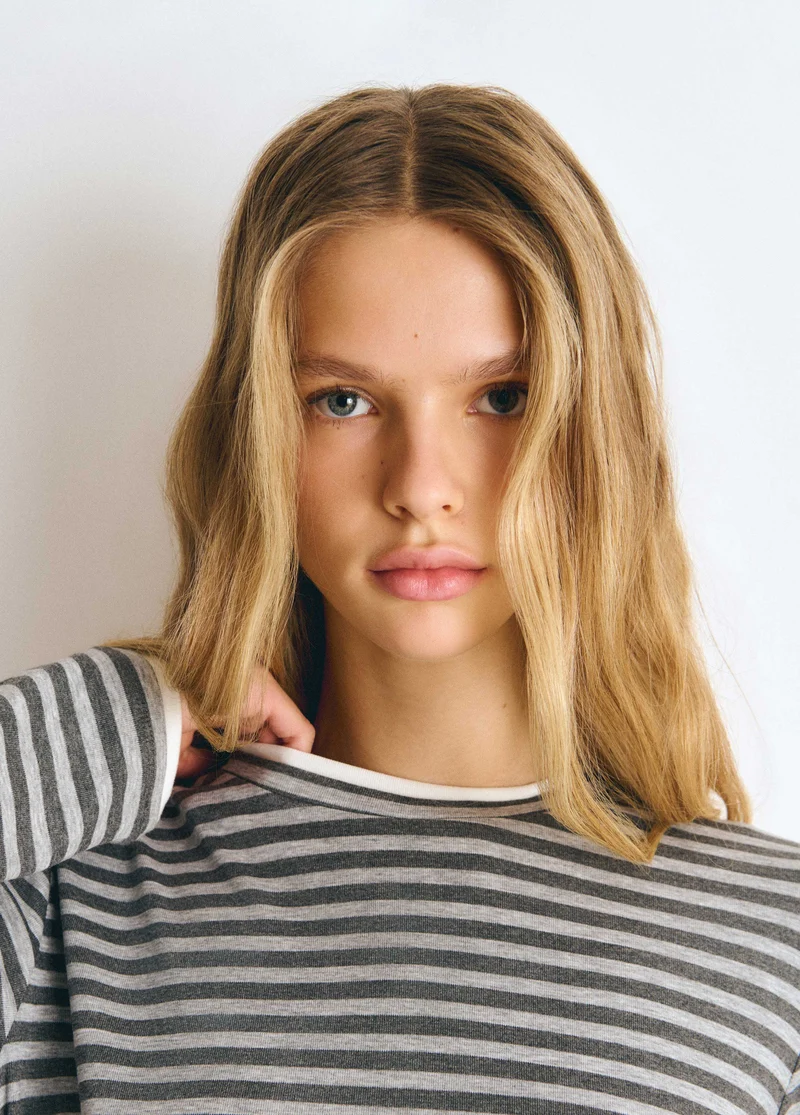 Viscose striped T-shirt