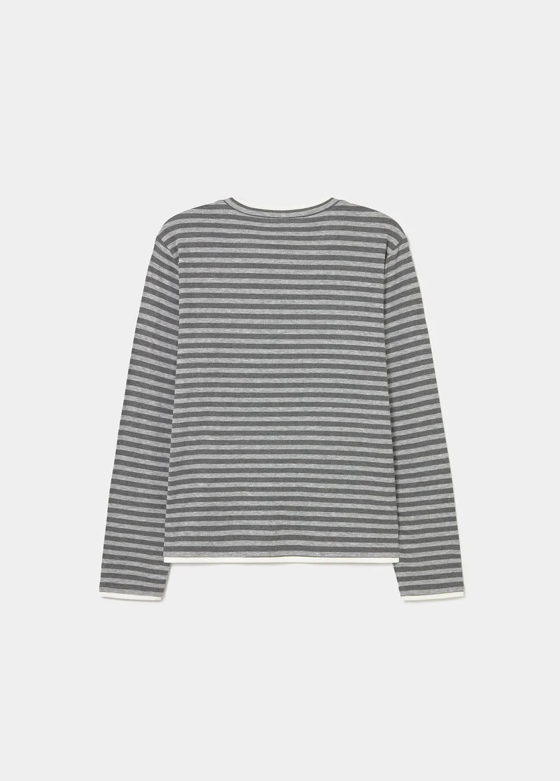 Viscose striped T-shirt