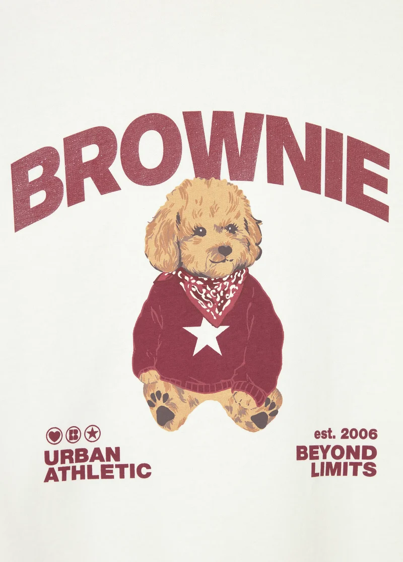Sudadera print perrito bandana