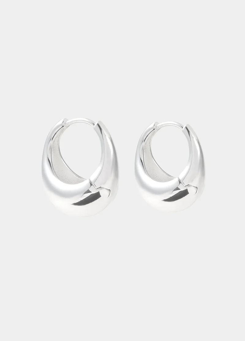 Small silver hoop earrings
