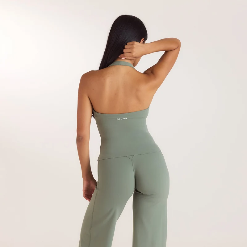 ContourSoft™ Neckholder-Top mit Integriertem BH - Salbei