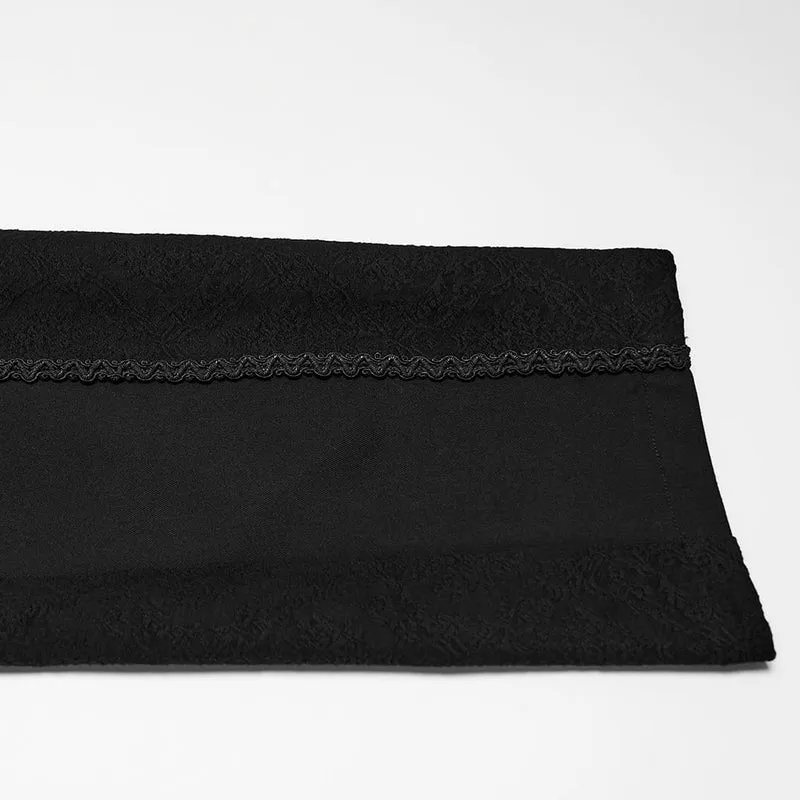 Gothic-Herrenhose mit Ösen und Reißverschluss, schmal geschnitten