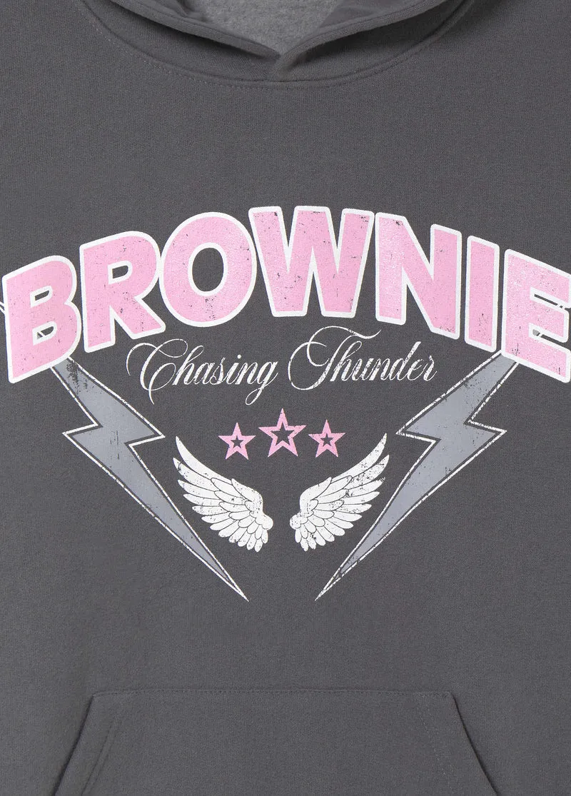 Wings print hooded sweatshirt