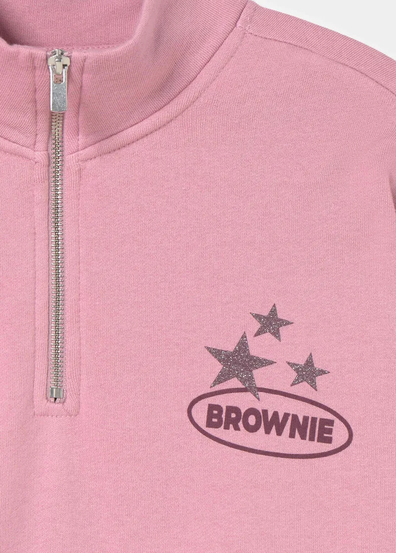 Printed zip-up sweatshirt