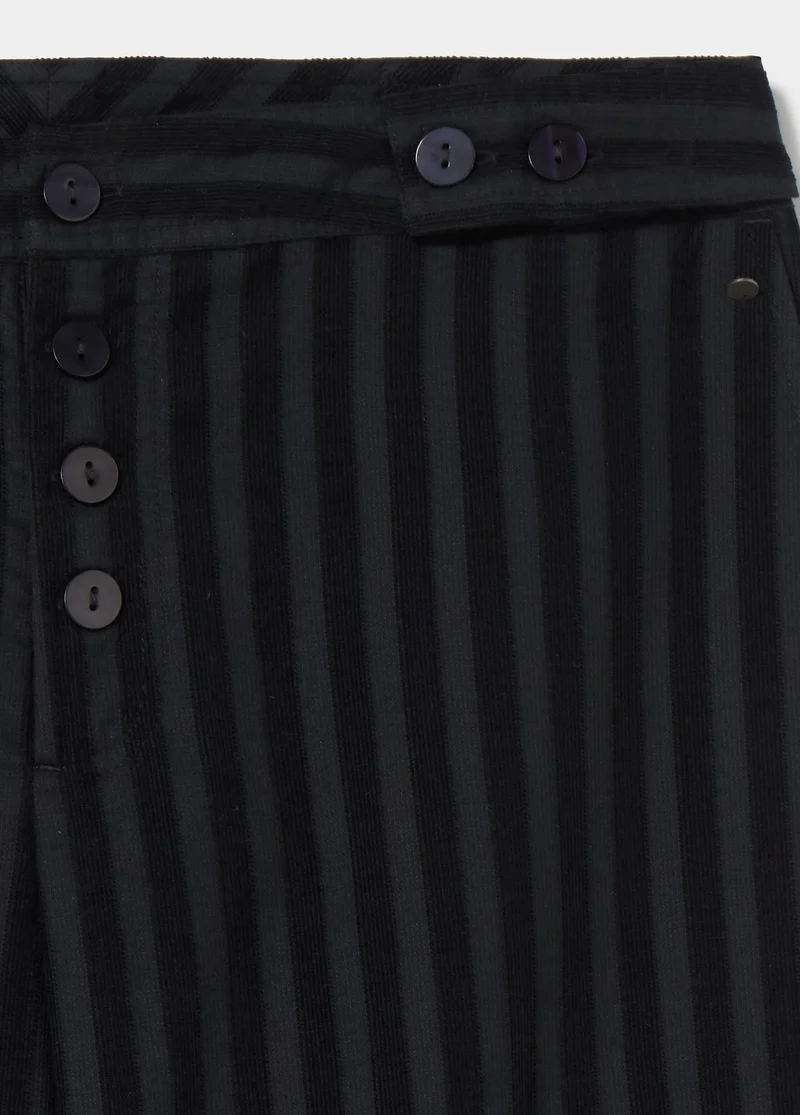 Corduroy striped cargo pants