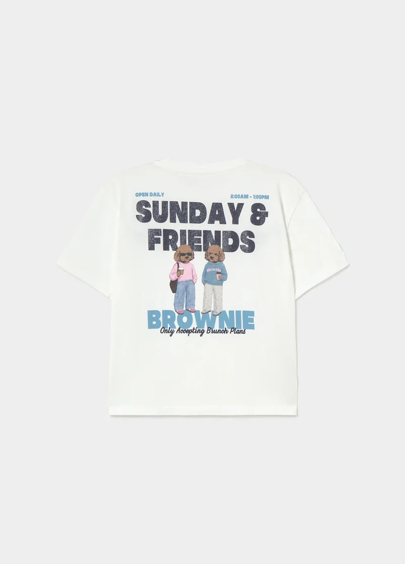 Dog-print T-shirt