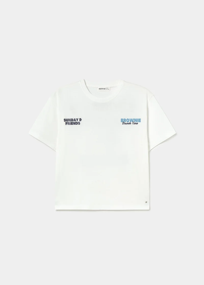 Dog-print T-shirt