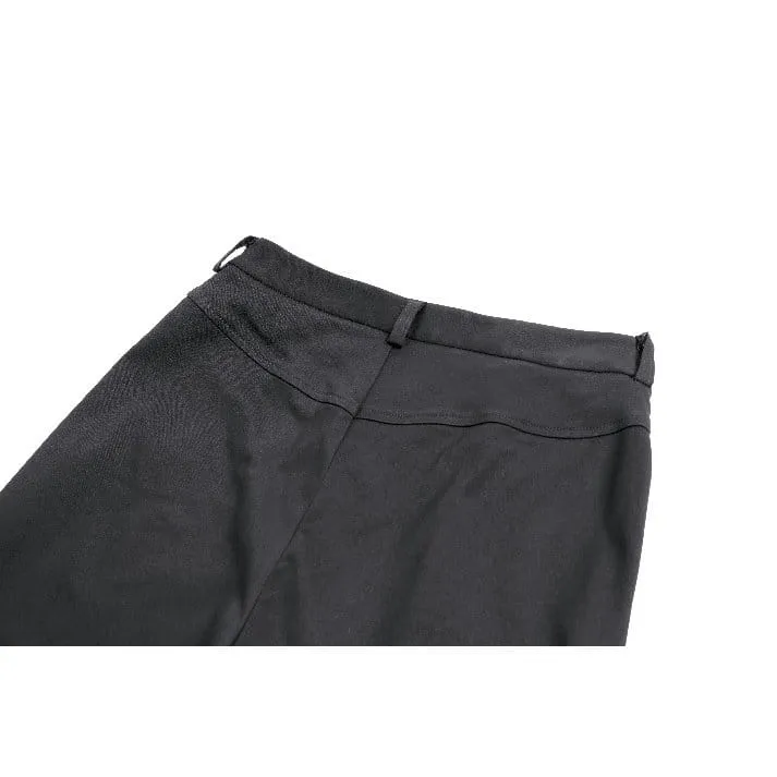 Gothic-Skinny-Hose für Damen mit floraler Spitzenapplikation und Schnürung