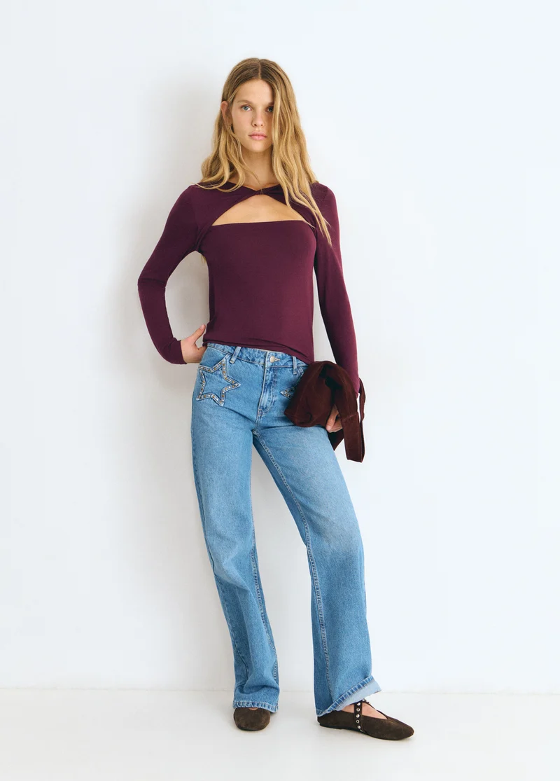 Front cut-out T-shirt