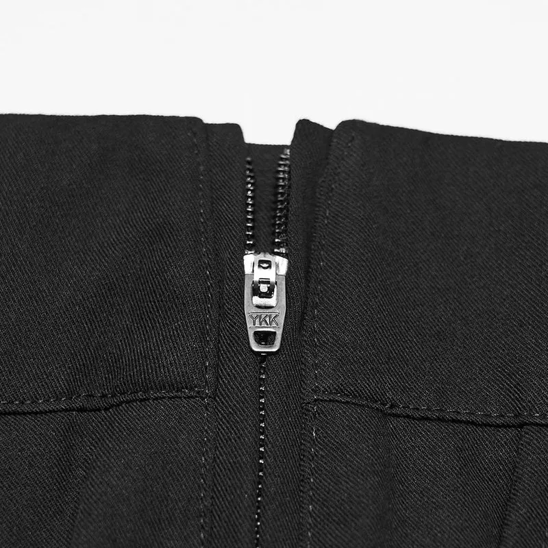 Gothic-Herrenhose mit asymmetrischem Fledermausärmel-Schnitt und Falten