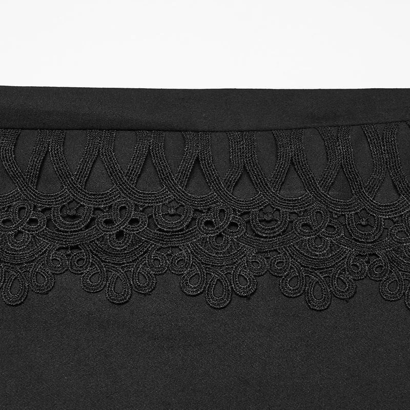 Gothic-Herrenhose mit Schnürung und Bündchen